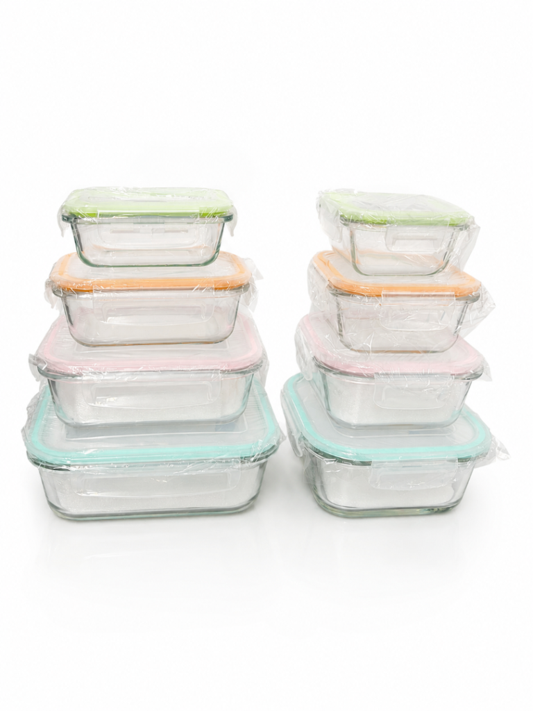 8-Piece Glass Food Storage Set
