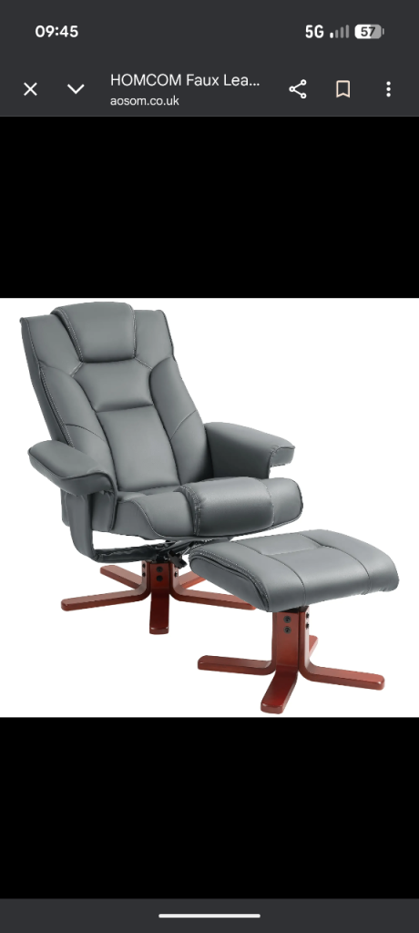 Recliner chair and footstool 