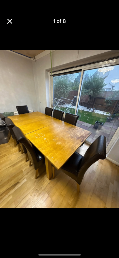 image for 8 seat dining table 