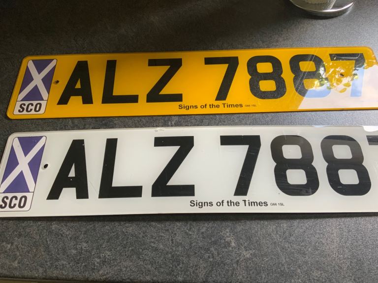 Private number plate