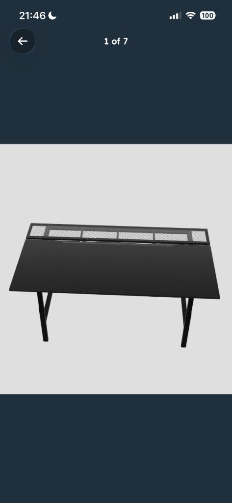 Ikea UTESPELARE Gaming desk, black, 160x80 cm