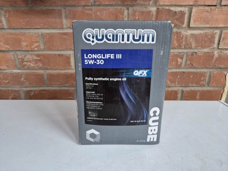 Genuine Quantum Longlife 3 5W-30 Fully Synthetic Oil 5L Gallon Litre Low Ash Vag