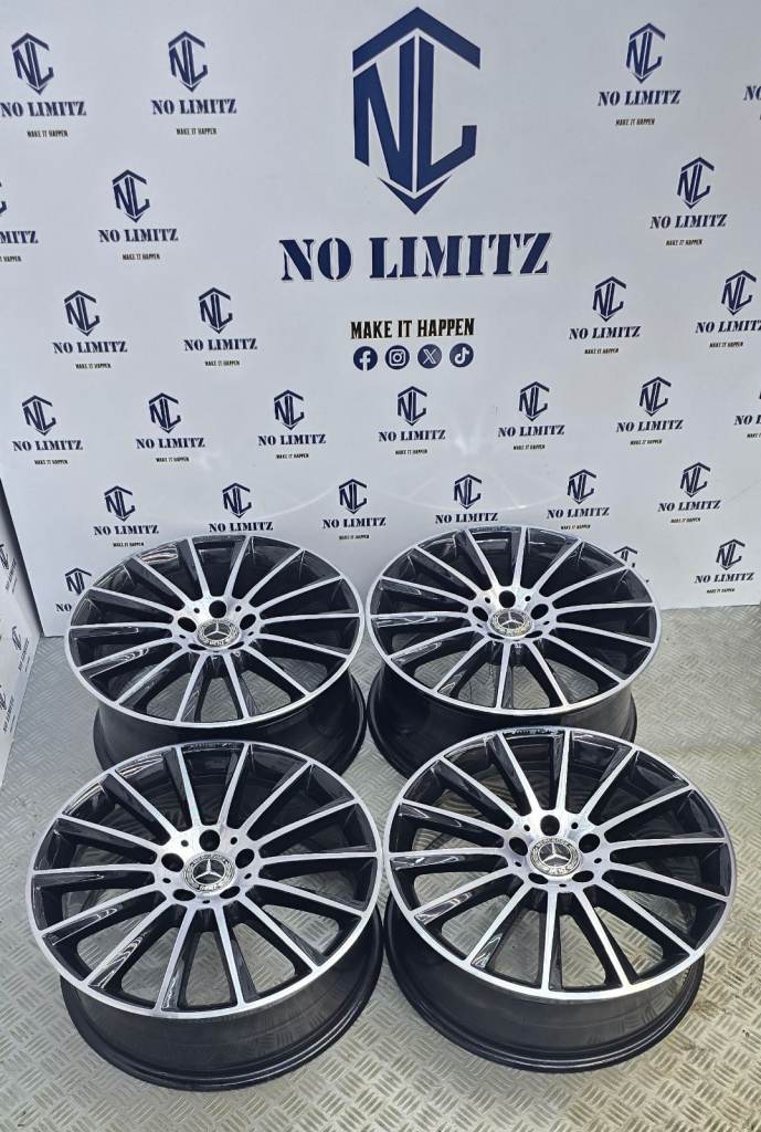 GENUINE MERCEDES 19" TURBINE AMG C-CLASS E-CLASS 5x112 DIAMOND CUT A2054011300 A2054011400