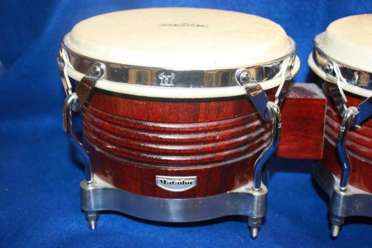 LP Matador Bongo Drums Dark Brown 7.1/4in + 8.5/8in Heads ~ Silver Hardware ~ £100 ono