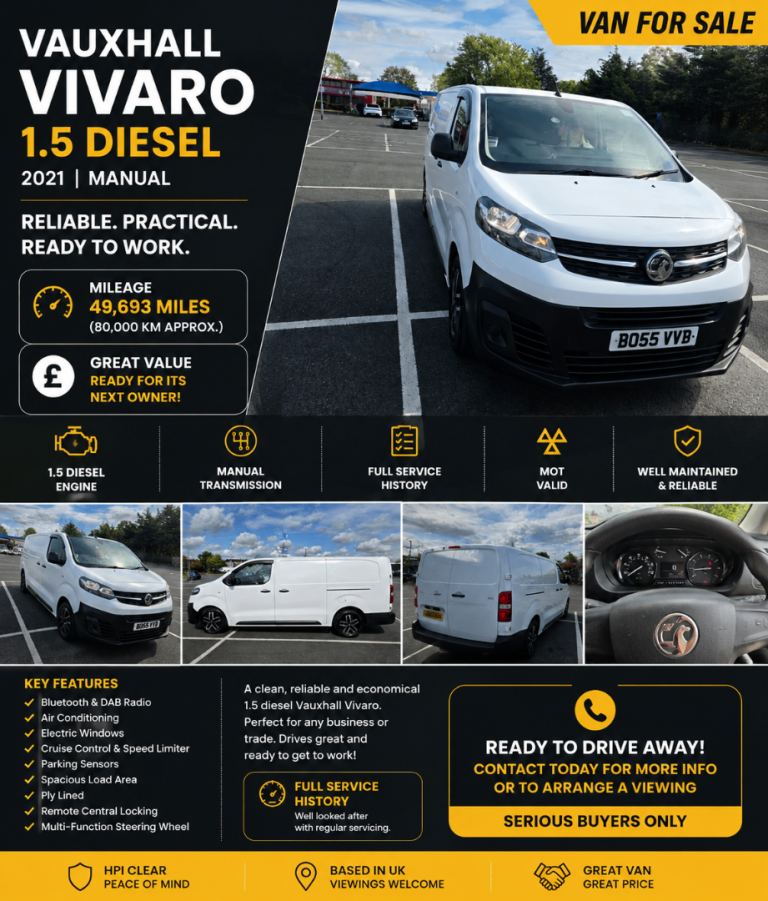 Vauxhall, VIVARO, Panel Van, 2021, Manual, 1499 (cc)