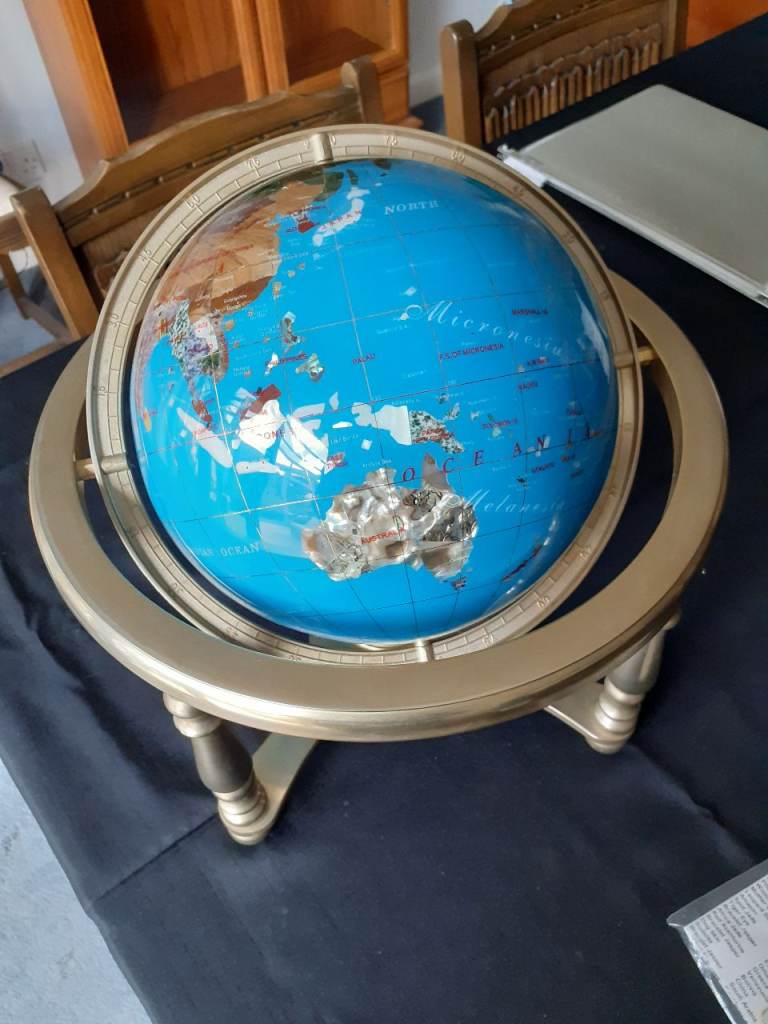 Large Lapis Gem Stone Globe 220mm