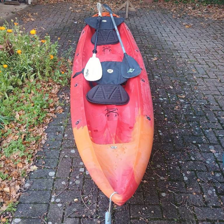Perception Gemini Orange Double Kayak – Sit-on-Top, Good Condition