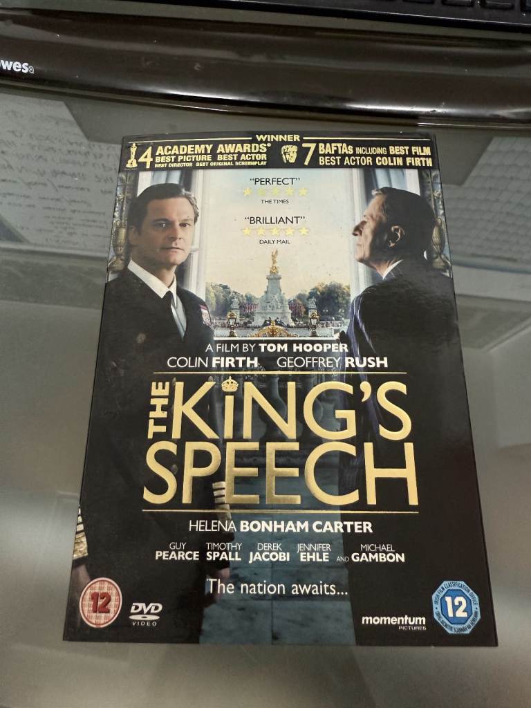  The King's Speech 2010 Historical Drama Hollywood Blockbuster Classic Film DVD