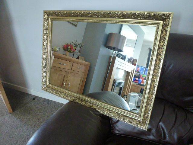 GILT  ORNATE  LOUNGE  WALL  MIRROR