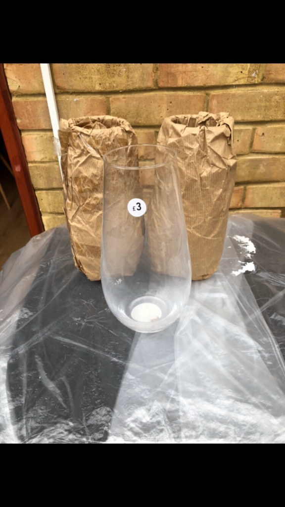 Wilko Clear Glass Bullet Vases £3 each 