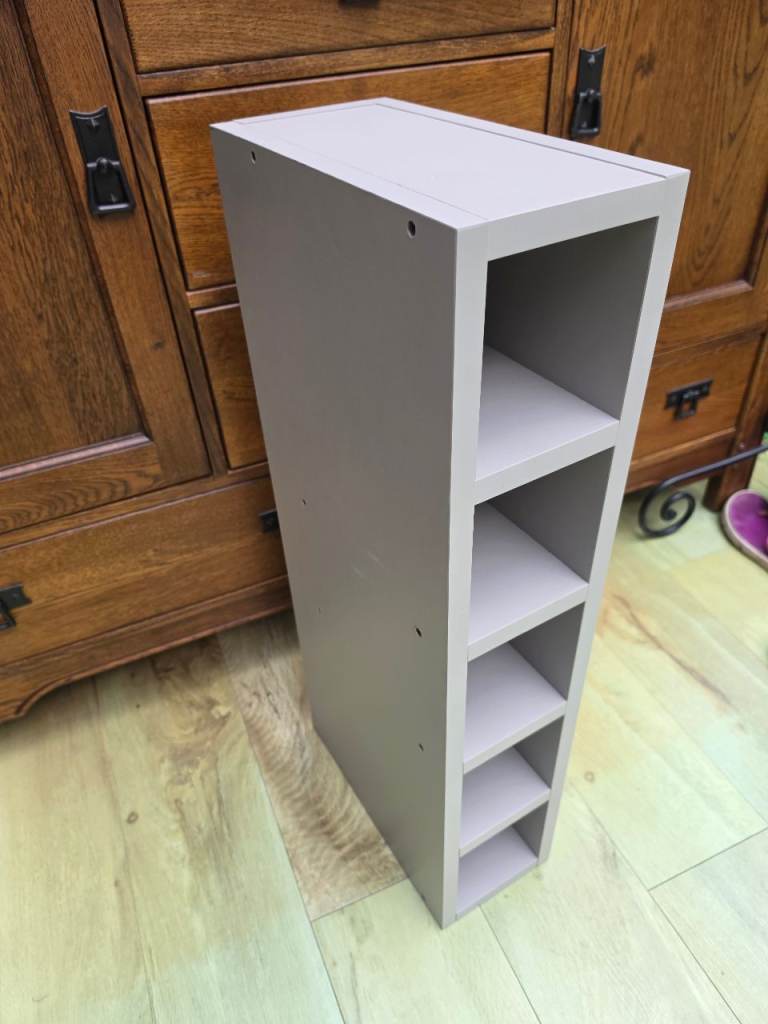 Dove grey kitchen wine rack 