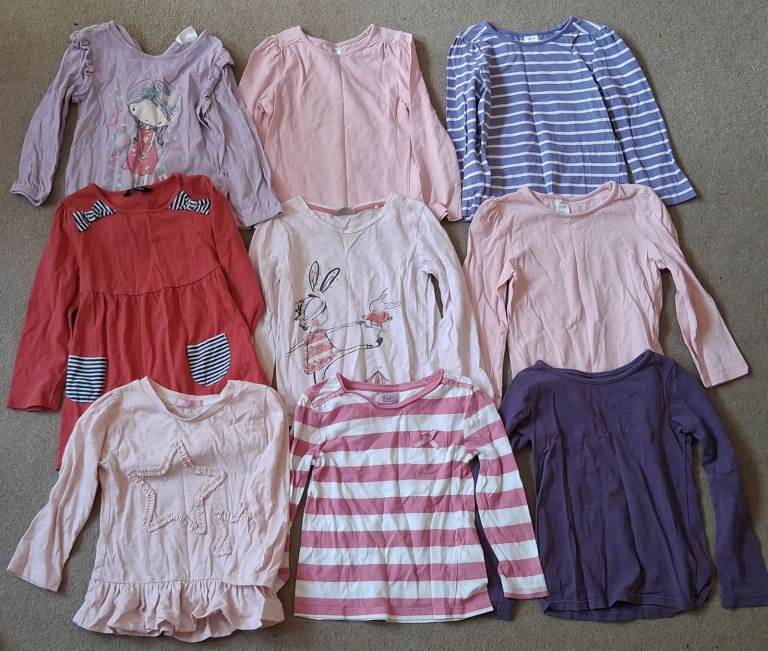 Girls Long Sleeve Tops Bundle – Good Condition