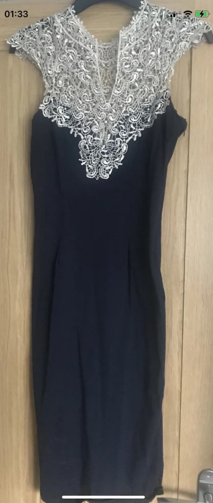 ax paris dress navy size 8 worn twice.  Please view my other items