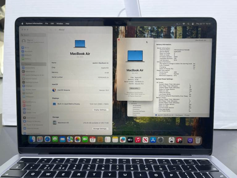 Apple MacBook Air M2 13'' 8GB Ram 256GB SSD Logic Pro 11 Final Cut Pro Adobe Warranty