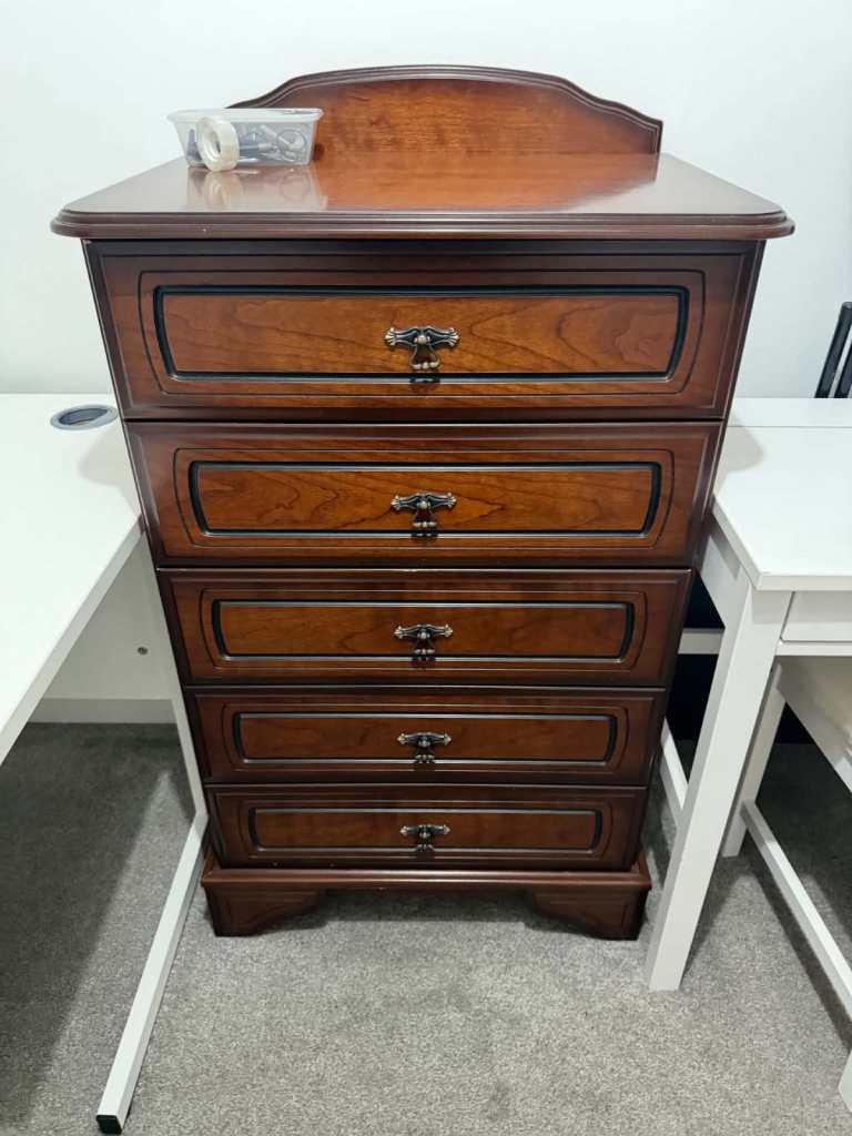 Wooden Filing Cabinet / Chest of Drawers - Good Condition