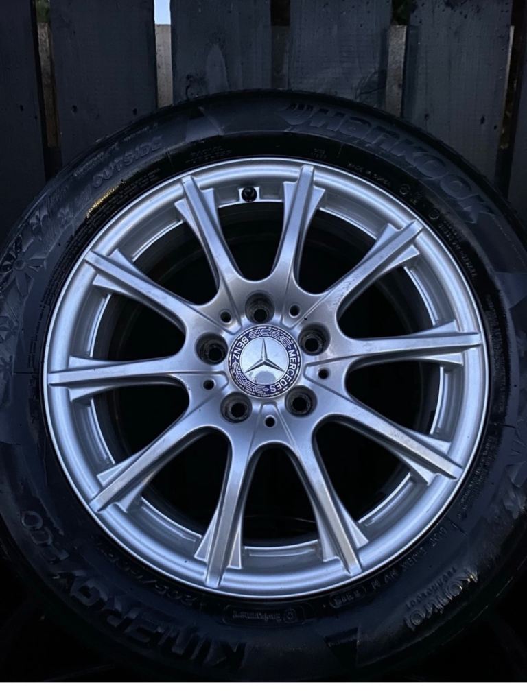 image for 16 inch 5x112 spare wheel excellent tyre silver Audi seat Volkswagen Mercedes 