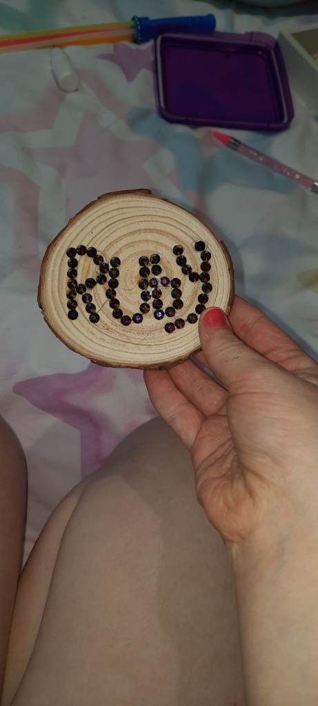 New wooden slice DIY your own one.