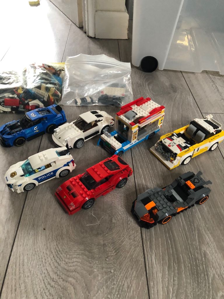 Lego Speed Champions & Cars Bundle 7 X Vehicles + Miscellaneous Bag