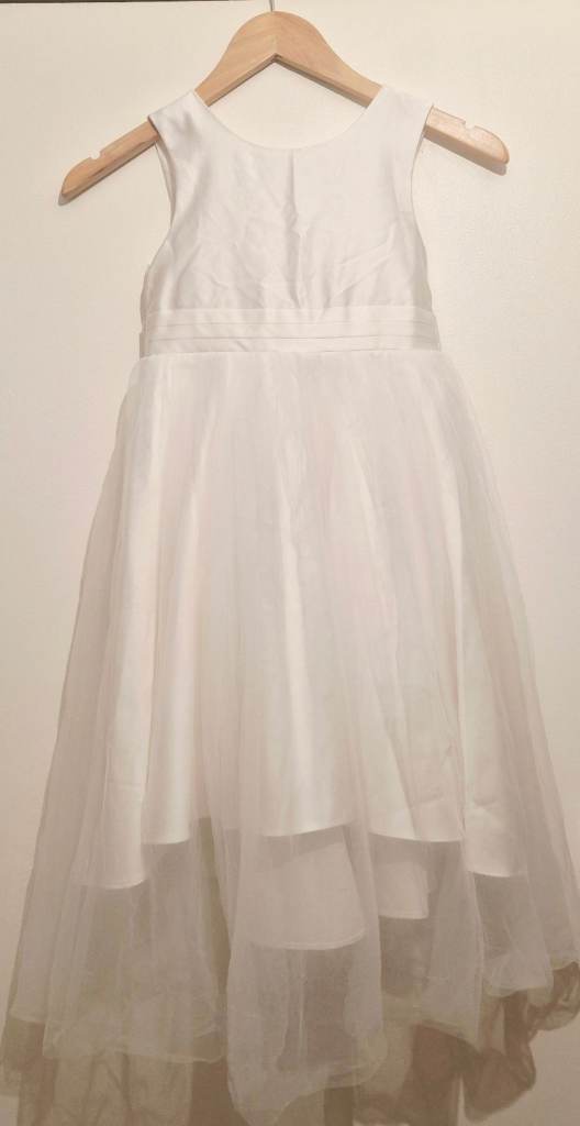 Girls party dress with faux fur bolero jacket