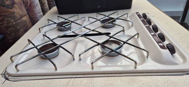 CRAMER, SPINFLO or VANETTE gas hob and grill with glass lid for camper caravan motorhome boat.