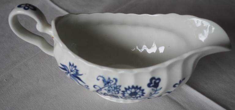 Vintage Blue Nordic Gravy Boat -  Meakin Pottery