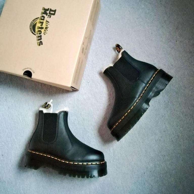 BRAND NEW BOXED Dr Martens 2976 quad chelsea fur winter boots size 5 platform sole