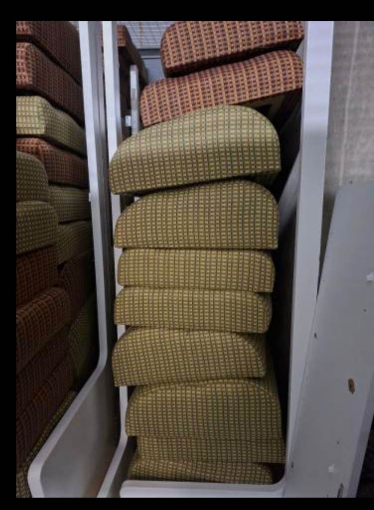 Set of Fabric Chair Pads/Seats – Multicoloured