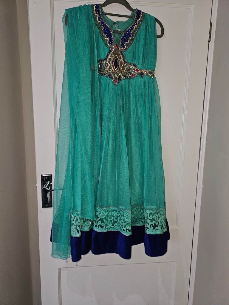 Blue and Green Indian Suit