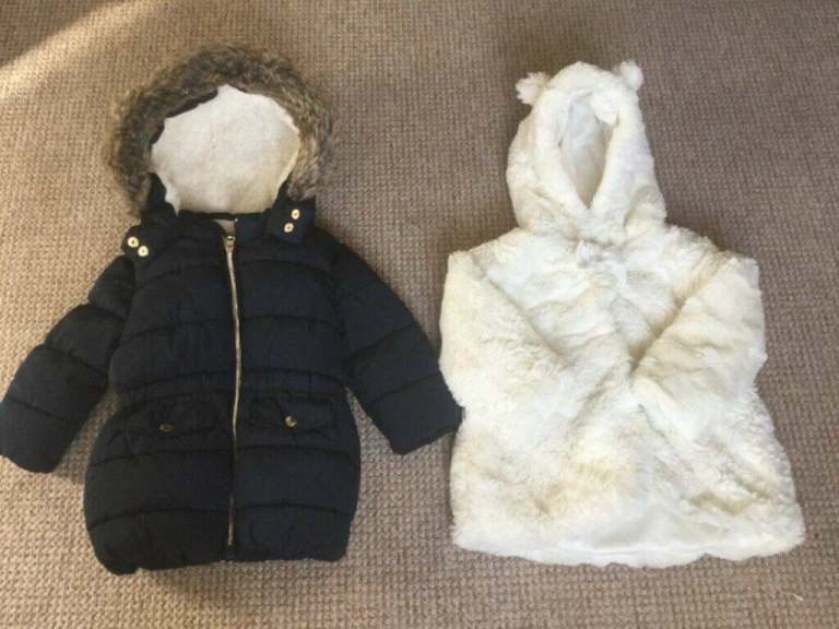 2 girls coats- size 12 - 18 months one new the other worn once. ( price is for both) 