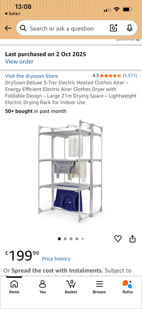 DrySoon Heated Airer