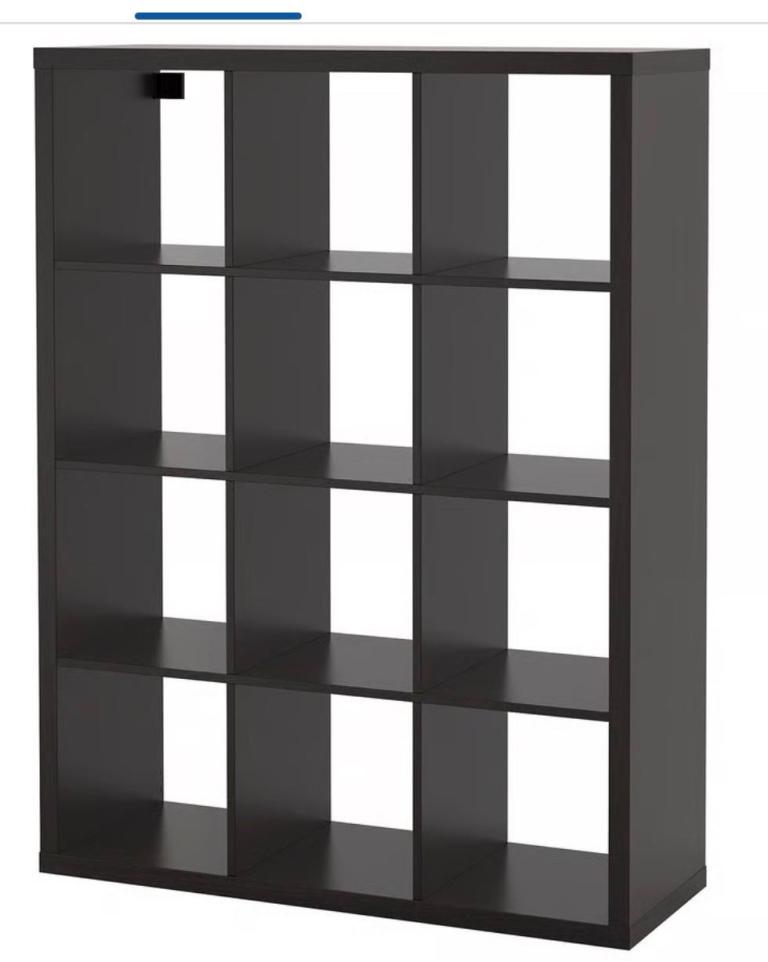 IKEA KALLAX 4x4 Cube Storage Unit - Black, Good Condition