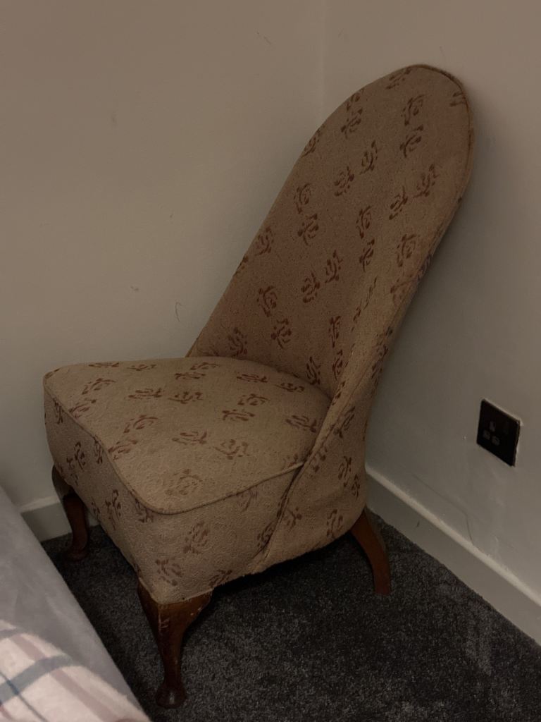 Small Fabric Antique Chair.