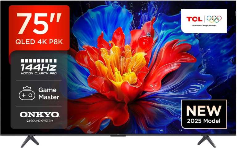 JUST WEEKEND PRICE!!! TCL 75P8K 75 inch 4K HDR 2.1 Onkyo sound Google QLED TV