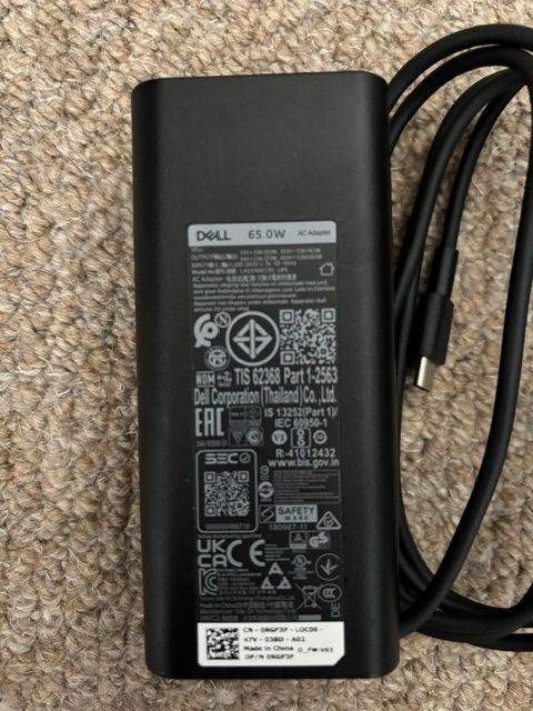 Dell 65W Laptop Charger with USB-C Connector – As Good As New