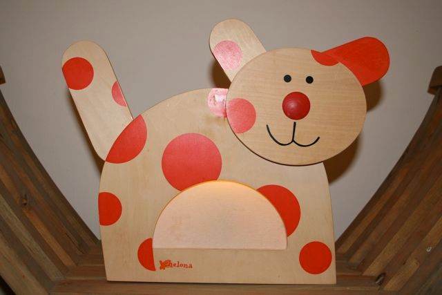 Wooden cat night light 