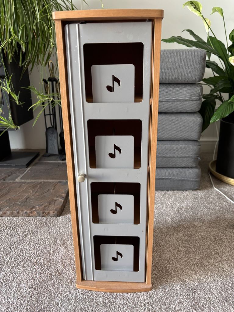 Wooden CD/DVD Storage Unit with Door