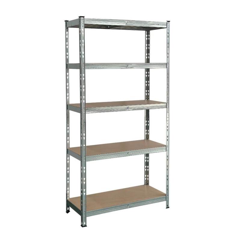 5 SHELF MDF & STEEL SHELING UNIT (H)1800mm (W)900mm (D)400mm BRAND NEW IN BOX £15