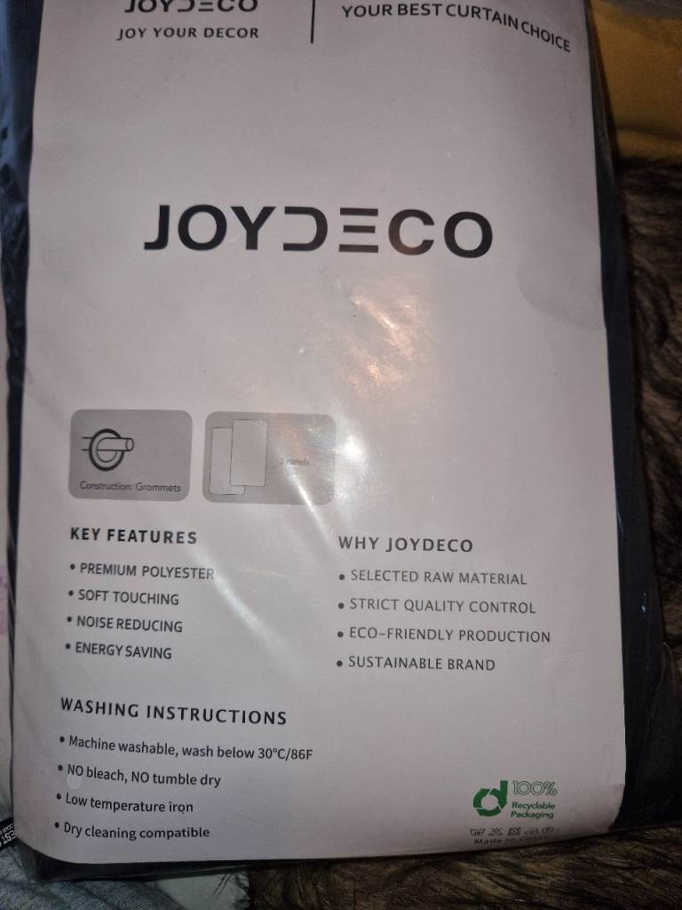 JOYDECO Black Noise Reducing Energy Saving Curtains – New