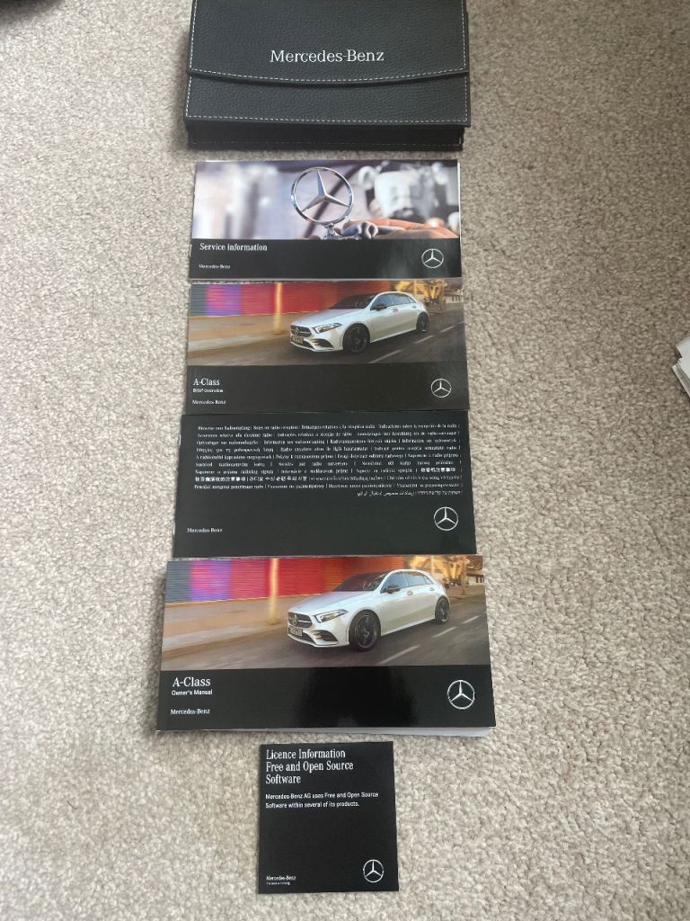 Mercedes Benz A-Class 2018 onwards Owners Manual and Book Pack
