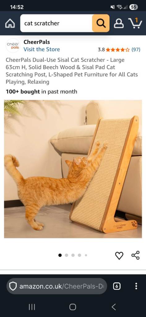 Cat scratching post (as new!)