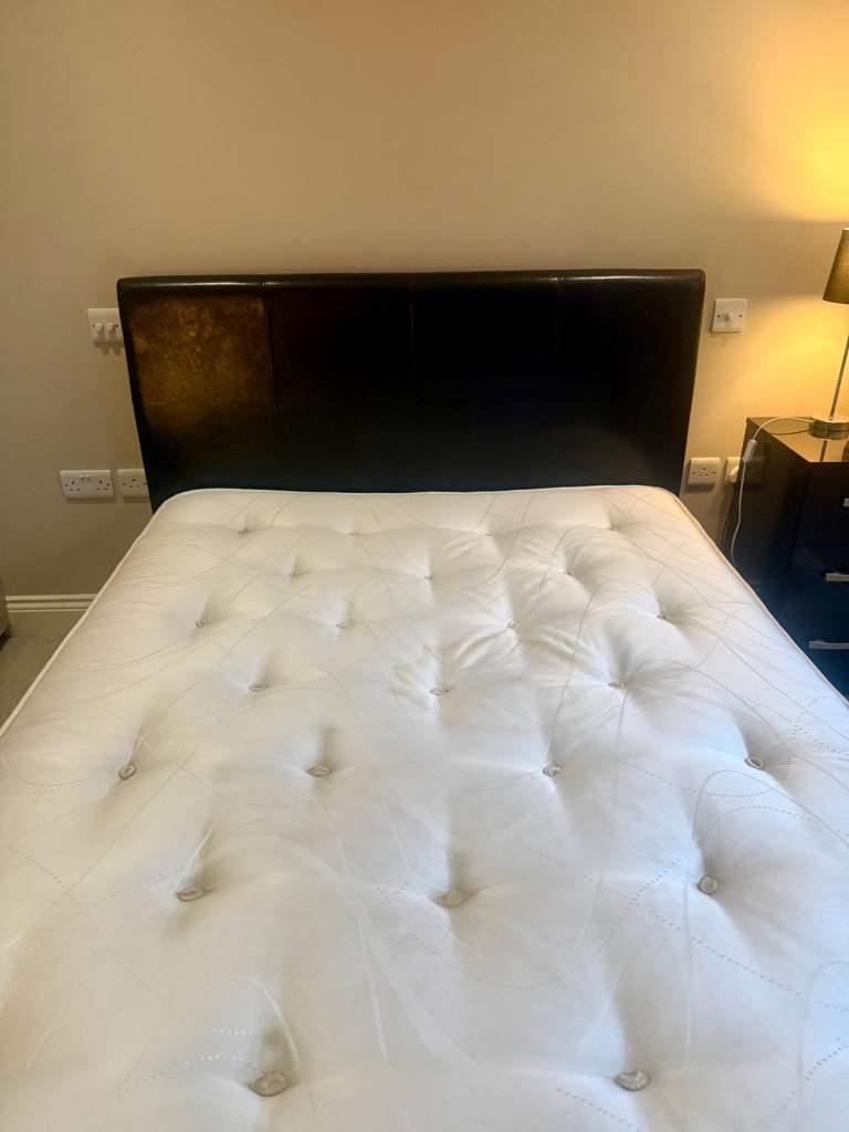 Ottoman double bed frame & mattress in very good condition