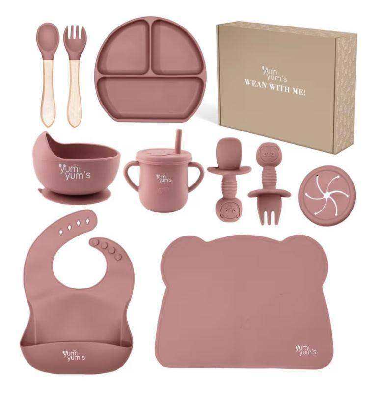 BRAND NEW - Yum Yums baby weaning set (pink)