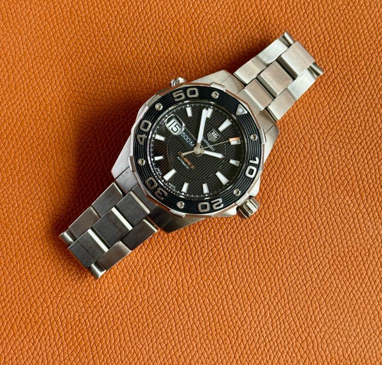 TAG Heuer Aquaracer 500M Calibre 5 Automatic 43mm WAJ2110 Black Dial Steel Watch