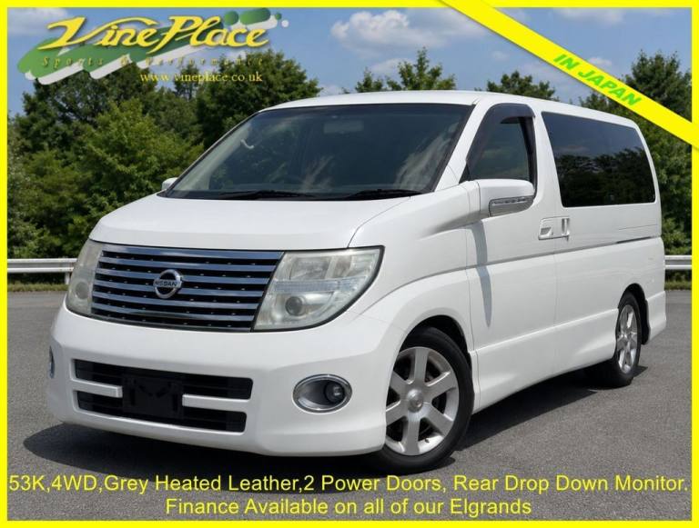 2007 Nissan Elgrand 3.5 4WD Highway Star Stylish Silver Edition, Auto, 8 Seats, 53K Miles. MPV Pe...