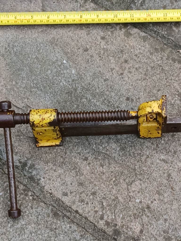 Two vintage  Record heavy duty steel sash cramps 48 inches 