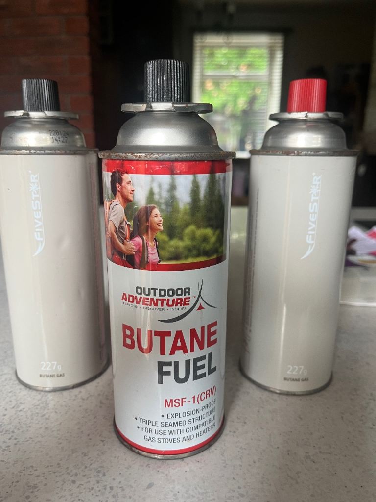 Camping cooker gas