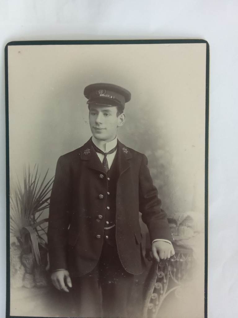 Rare Victorian Manchester Driver Bus Tram Train Uniform Carte De Visite CDV