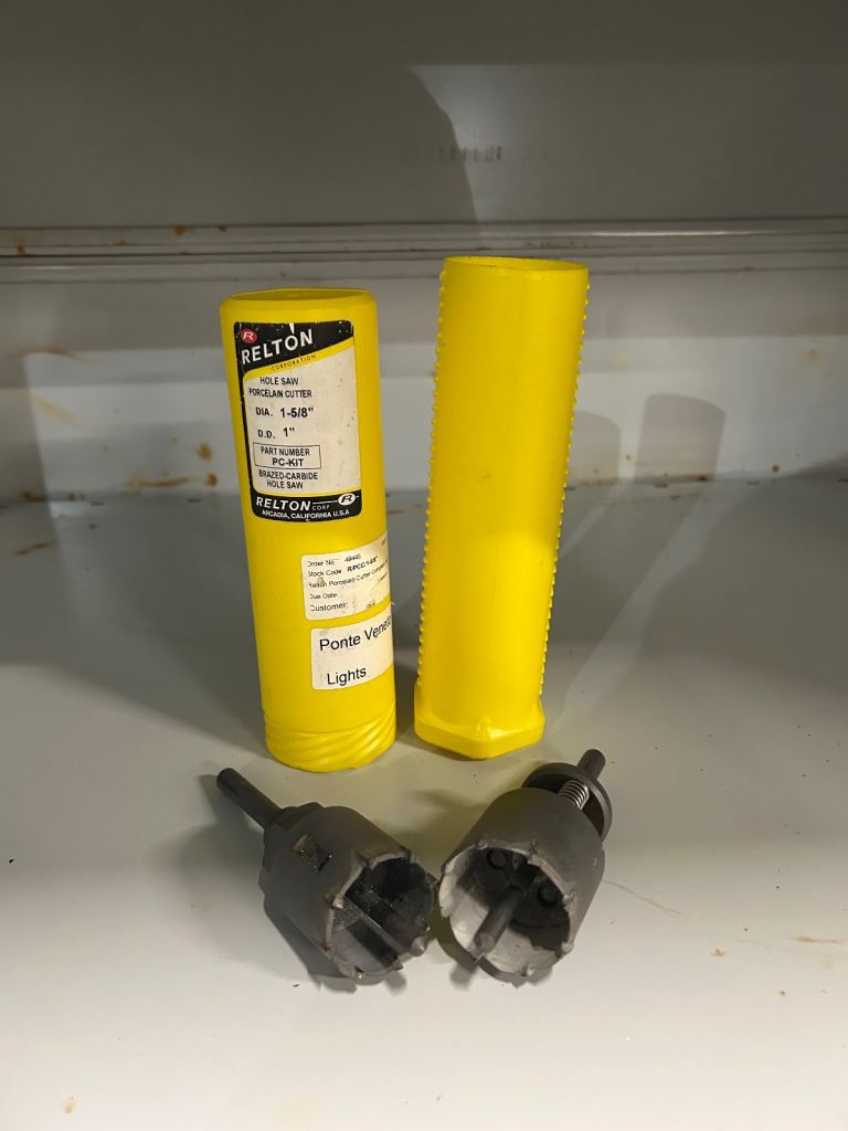 A range of Relton porcelain hole cutters & hole saws available