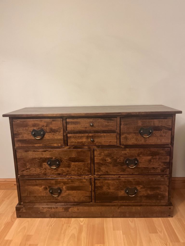 Laura Ashley Garrat Chest of Drawers Dark Chestnut Can Deliver