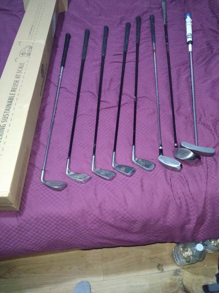 Left handed golf clubs half set